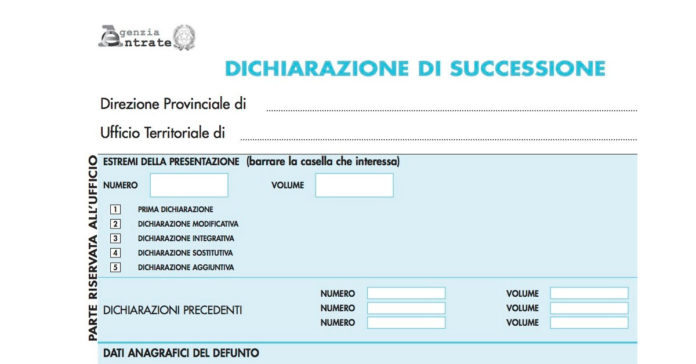 Dichiarazione di successione: dal 2019 sarà solo digitale.